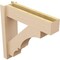 Ekena Millwork 6-in W x 22-in D x 22-in H Balboa Block Rough Cedar Woodgrain TimberThane Outlooker, Primed Tan OUTUR060X22X22BOA44RCPR - alternate 4